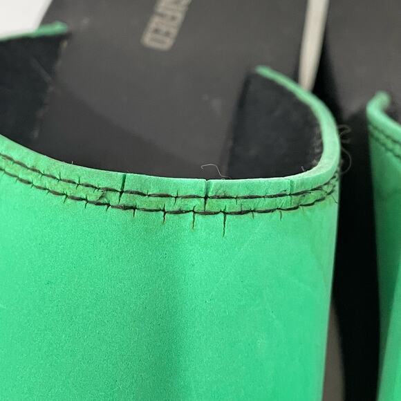 Vintage 90s Y2k Classified Green Black Foam Chunky Platform Slide Sandals 8 - Picture 7 of 8